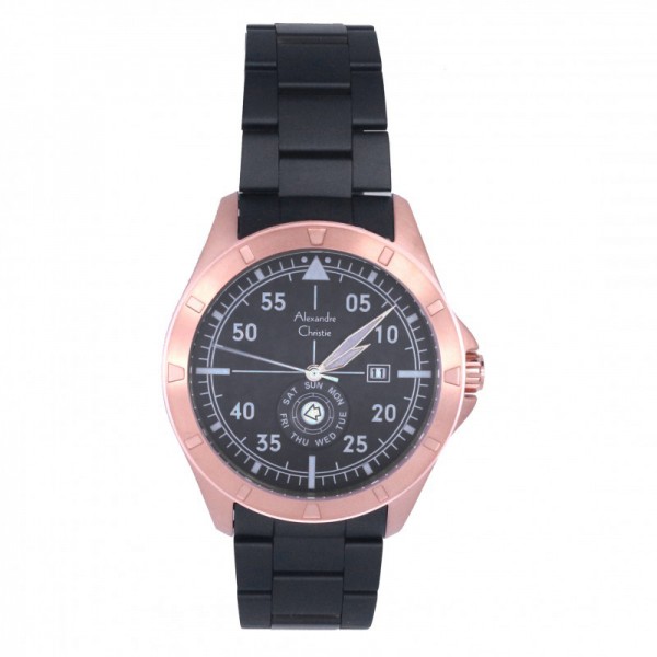 Alexandre Christie AC 6537 Rosegold Black MEBBRBA